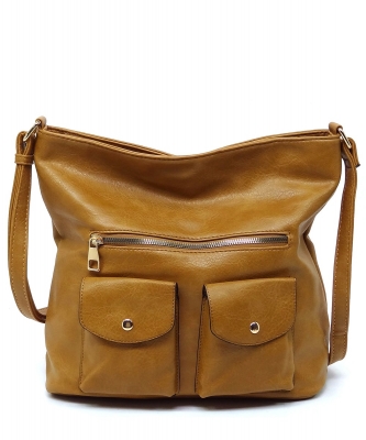 Front Pocket Large Crossbody Bag ZM20116 KHAKI